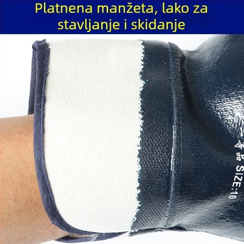 Industrijske rukavice za zavarivanje, nitrilno premazane, otporne na ulje i habanje, višekratne upotrebe, serija tri puta lijepljene