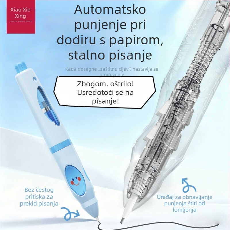 Lowercase Star mehanička olovka ZZW s automatskim podizanjem grafita, ergonomski grip, bez oštrenja