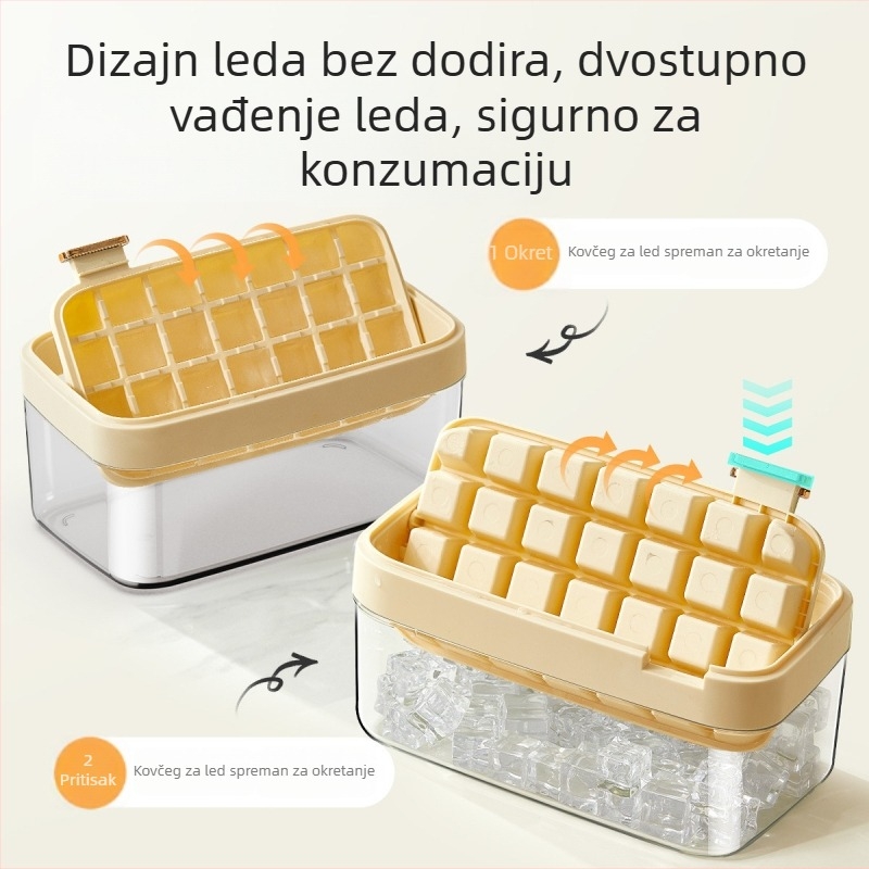 Kalup za led od PP plastike, kapacitet 28–56 ćelija, lako oslobađanje