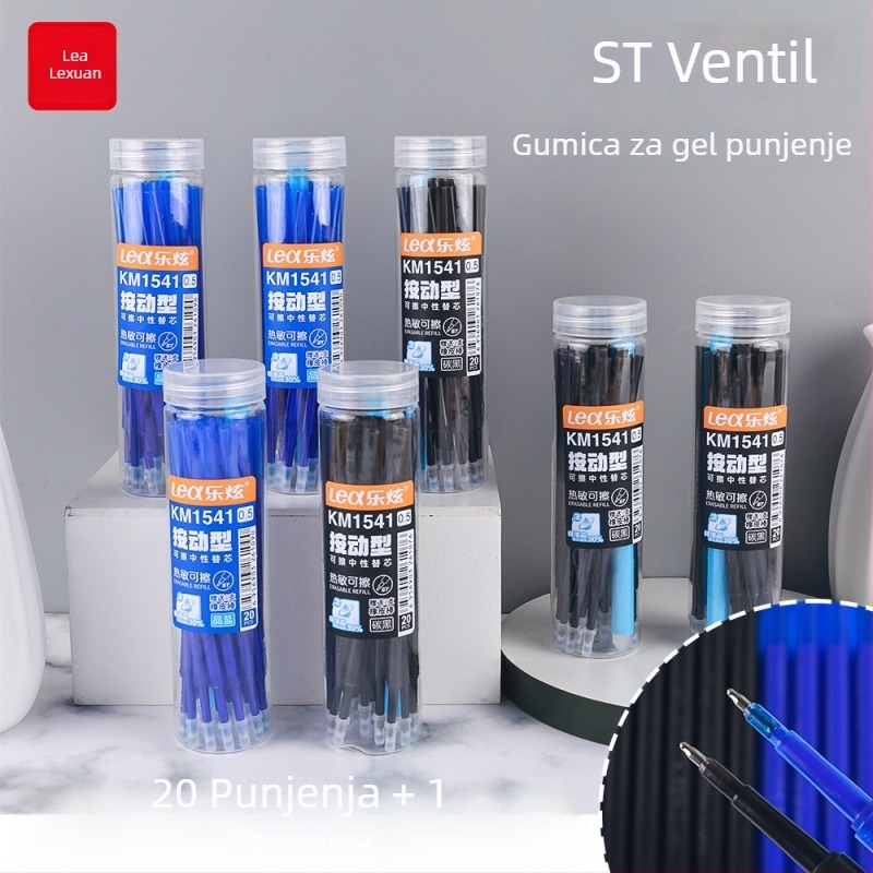 Izbrisiva gel olovka punjenje, 0,5 mm, plast, Le Xuan, pojedinačno zapakirano