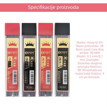 Refil za mehaničku olovku, 0,5 mm, model 90100, zamjena jezgre