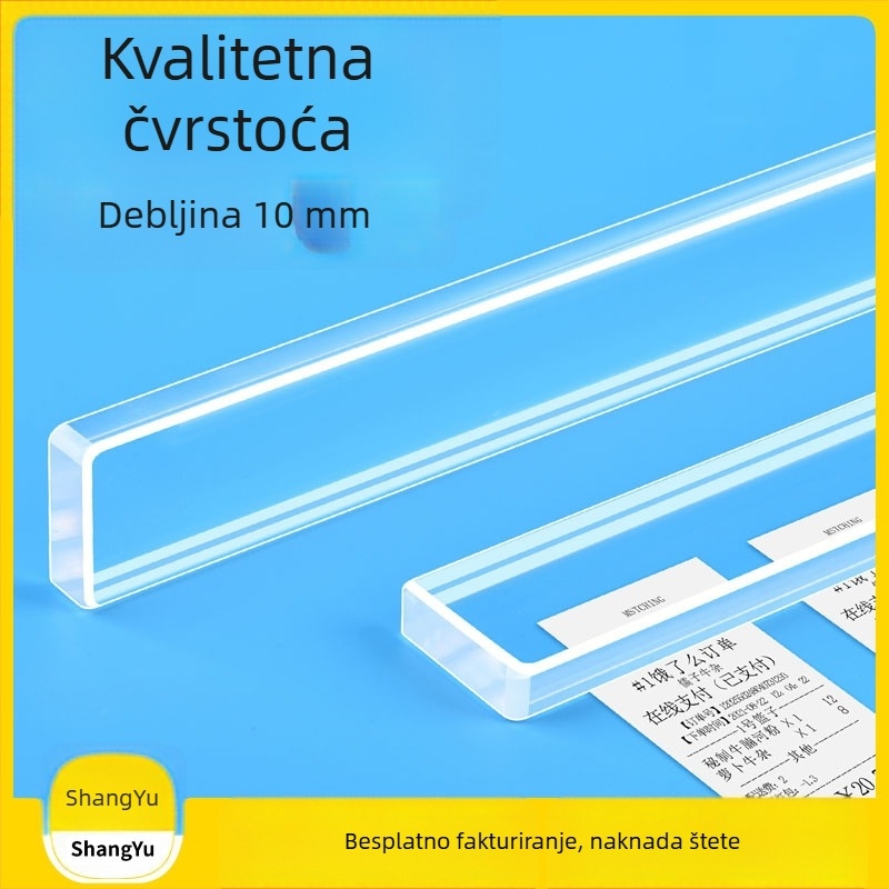Duži klip za račune - prozirni akril, pritiskivač računa za šank, model 66040