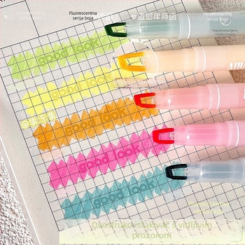 Dvostrani fluorescijski marker set – model DM-608-5, plastično kućište, u kutiji