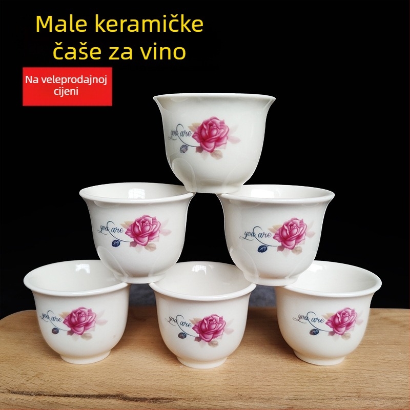 Keramička čaša za vino, retro stil, lagani luksuz, premium kvaliteta