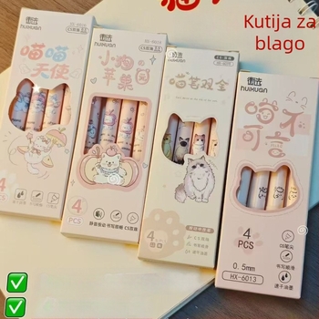 Gel pero s tlačnim mehanizmom, plastično kućište, neizbrisivo mastilo, u kutiji