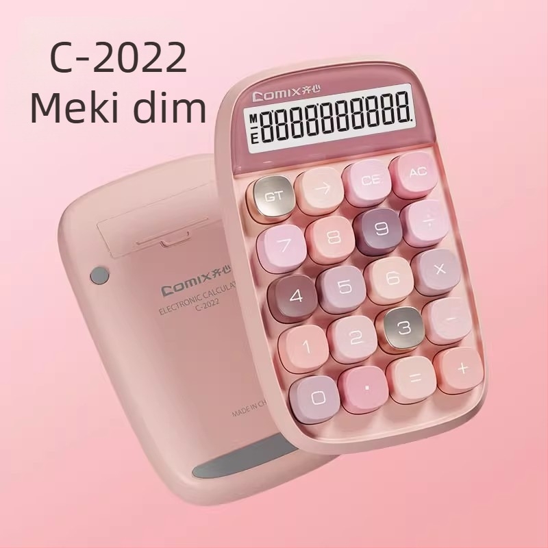 Kalkulator s 12-znamenkastim velikim zaslonom, protuklizne tipke, mehanički taktilni tipke, napajan baterijom AA