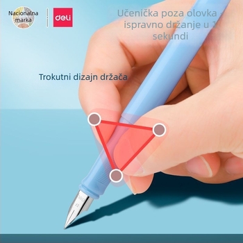 Deli tuš pero za učenike A932, početnici, treći razred, plastično kućište, metalno pero, sustav mastila