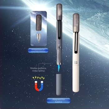 Pisaća kapsula svemirska, plastično kućište, 0,38 mm iridijev vrh, sustav mastila u vrećici, osnovno pakiranje