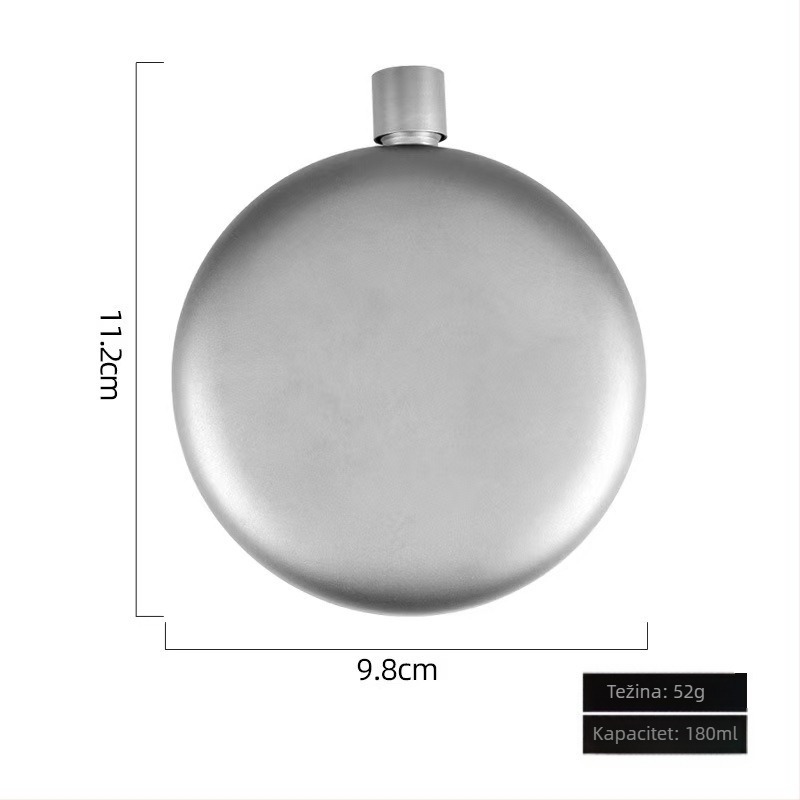 AUZU prijenosna boca od čistog titana, retro stil, s Can logom, za vino