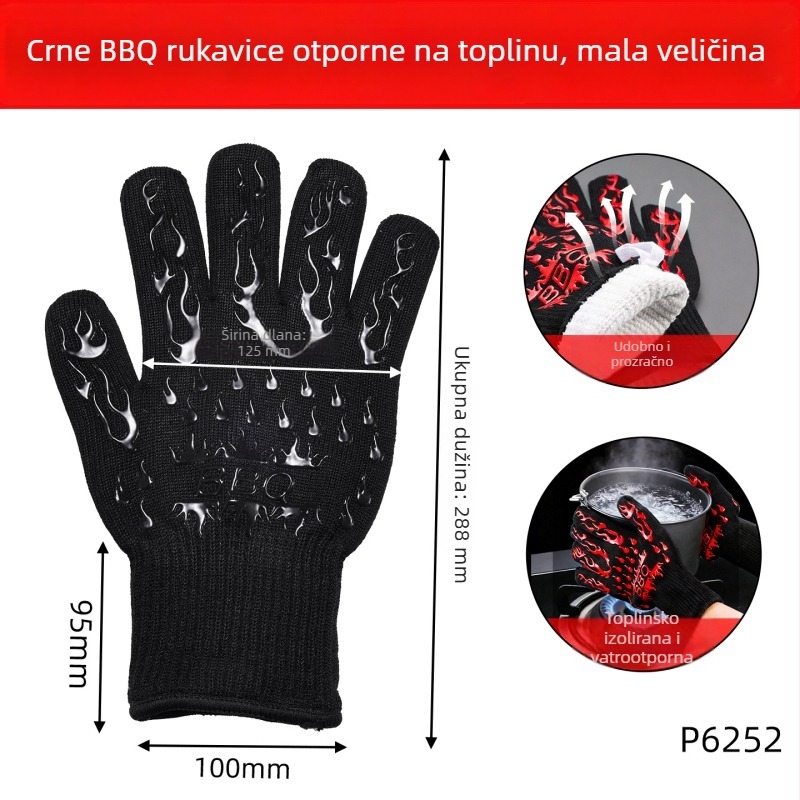 Niu Xiang silikonske rukavice – visoke temperature, toplinska izolacija, vatrootporne, kuhinja