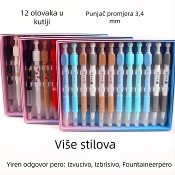 Izbrisivo rotirajuće pero s ink sustavom, plastično kućište, na kraju nehrđajući čelik, u kutiji, 12 komada po kutiji