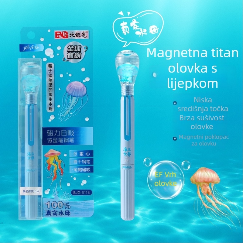 Pero s EF nib, zamjenjiva posuda za tintu, kaligrafski dizajn s tri utora, brzo sušenje tinte, plastično kućište, u kutiji.