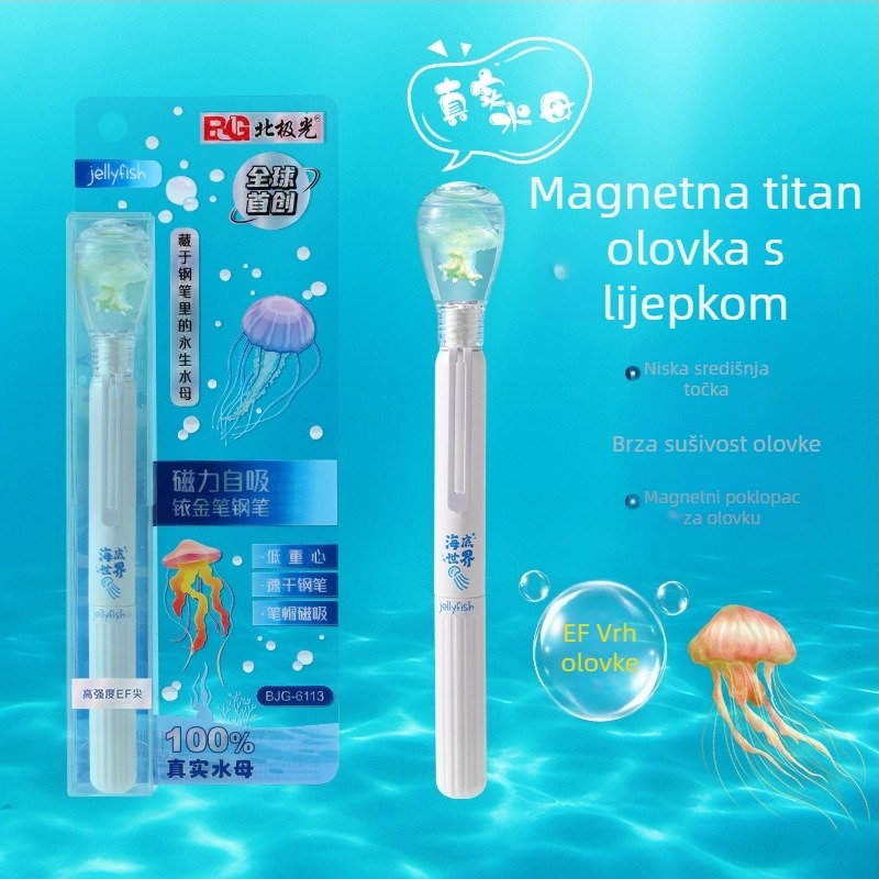 Pero s EF nib, zamjenjiva posuda za tintu, kaligrafski dizajn s tri utora, brzo sušenje tinte, plastično kućište, u kutiji.