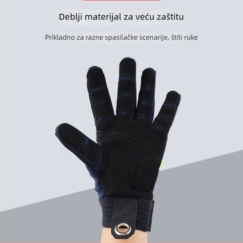 Rukavice za obuku vatrogasaca za gašenje požara — protuklizne, otporne na habanje, otporne na rezanje, otporne na toplinu; materijal: aramidni vatrootporni materijal