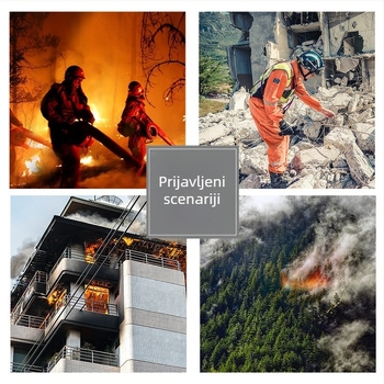 Rukavice za obuku vatrogasaca za gašenje požara — protuklizne, otporne na habanje, otporne na rezanje, otporne na toplinu; materijal: aramidni vatrootporni materijal