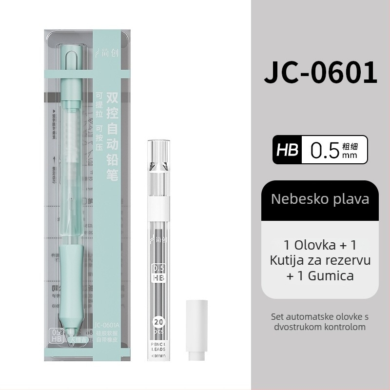 Pokretna olovka JC0601 s plastičnim kućištem, u kutiji, za crtanje, kontinuirano pisanje, mogućnost prilagodbe.