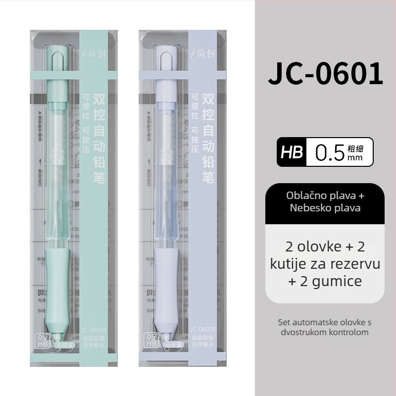 Pokretna olovka JC0601 s plastičnim kućištem, u kutiji, za crtanje, kontinuirano pisanje, mogućnost prilagodbe.