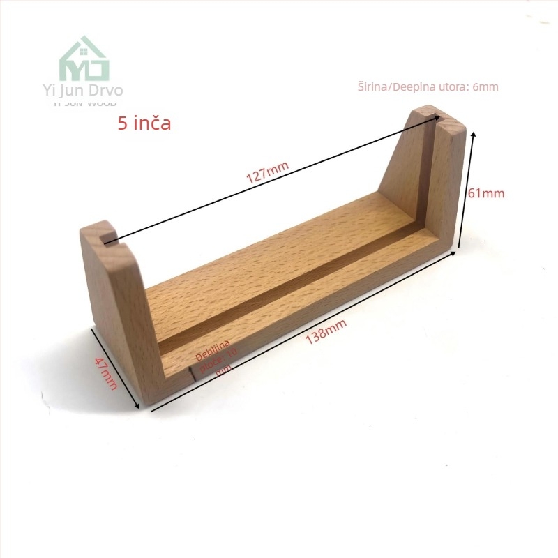 Bukva drvena osnova u obliku U, akrilni prikaz fotografija i stalak za kalendar — mogućnost prilagodbe logotipa