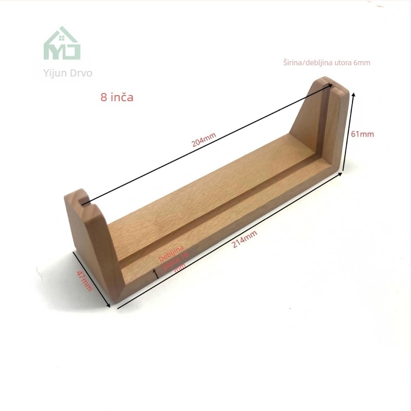 Bukva drvena osnova u obliku U, akrilni prikaz fotografija i stalak za kalendar — mogućnost prilagodbe logotipa