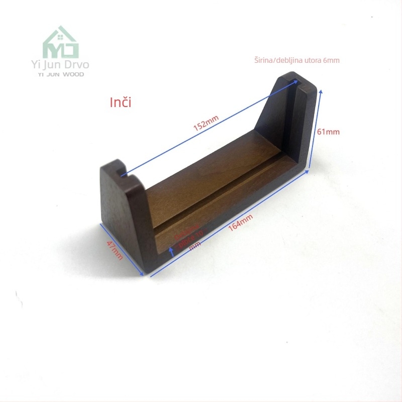 Bukva drvena osnova u obliku U, akrilni prikaz fotografija i stalak za kalendar — mogućnost prilagodbe logotipa