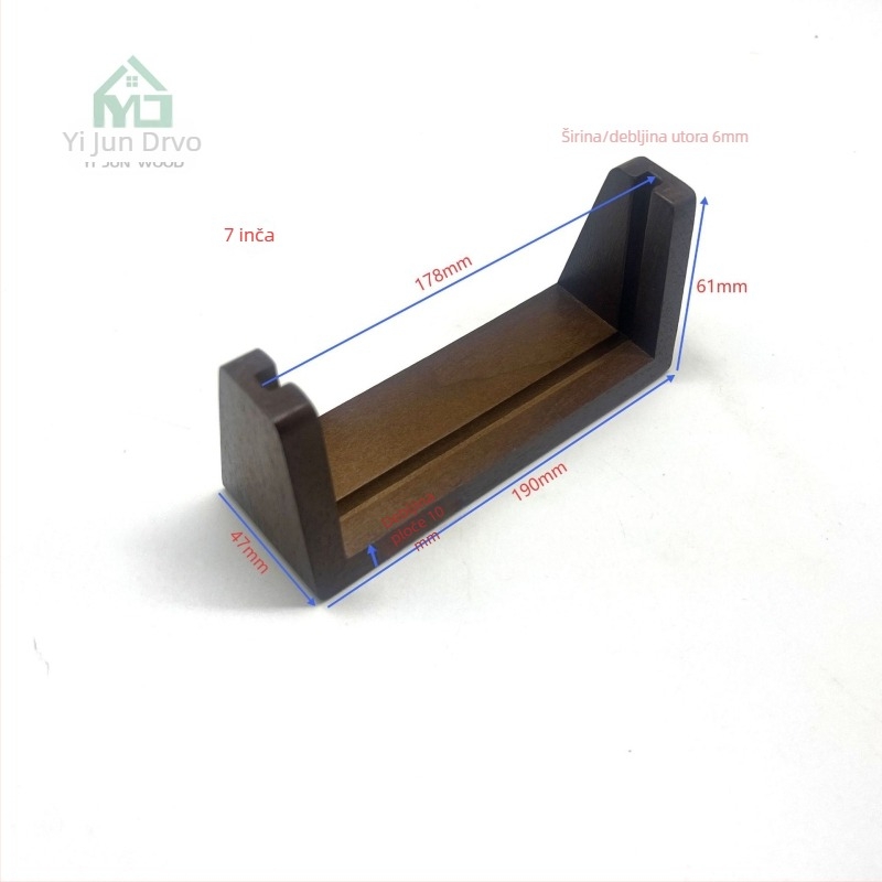 Bukva drvena osnova u obliku U, akrilni prikaz fotografija i stalak za kalendar — mogućnost prilagodbe logotipa