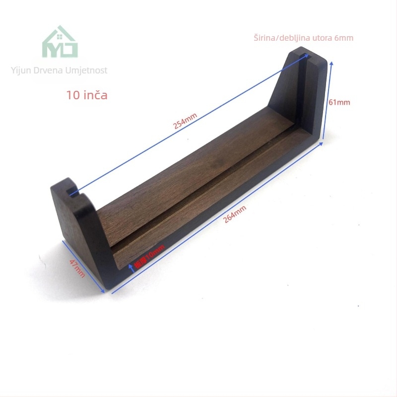 Bukva drvena osnova u obliku U, akrilni prikaz fotografija i stalak za kalendar — mogućnost prilagodbe logotipa