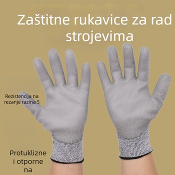 Rukavice otporne na rezanje HPPE + PU ljepilo, za gradilišta i tvornice, Juyi