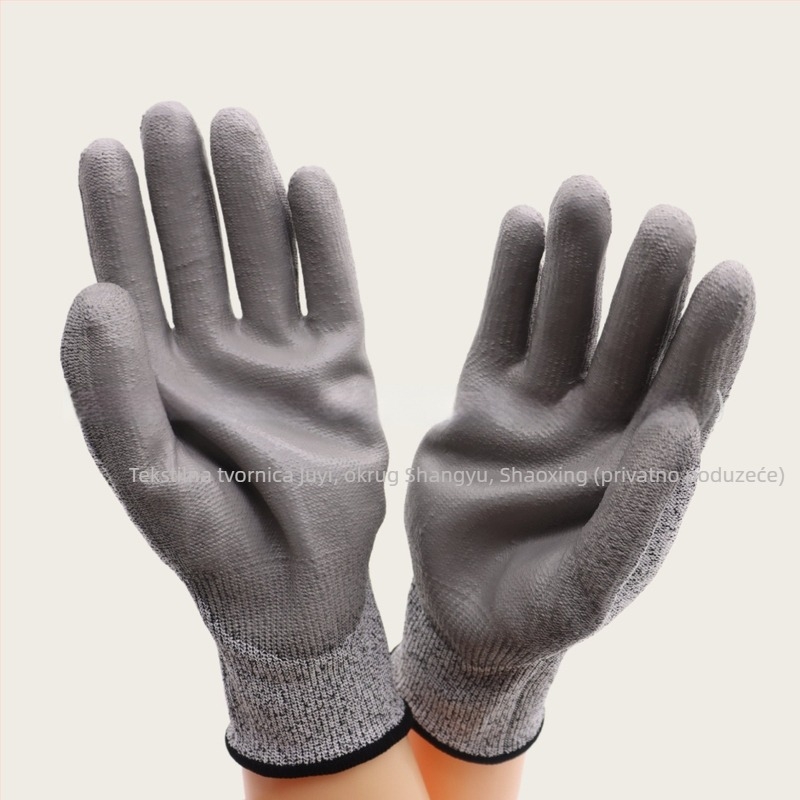 Rukavice otporne na rezanje HPPE + PU ljepilo, za gradilišta i tvornice, Juyi