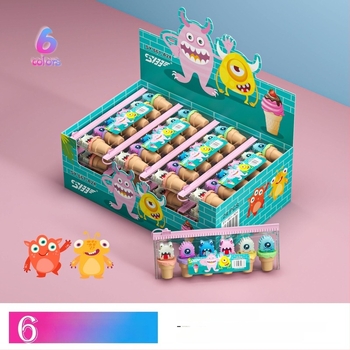 Marker za isticanje u obliku crtanog lika, model SY-661, plastično kućište, pakiranje 6 komada u vrećici, neizbrisiv.