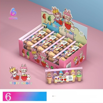 Marker za isticanje u obliku crtanog lika, model SY-661, plastično kućište, pakiranje 6 komada u vrećici, neizbrisiv.