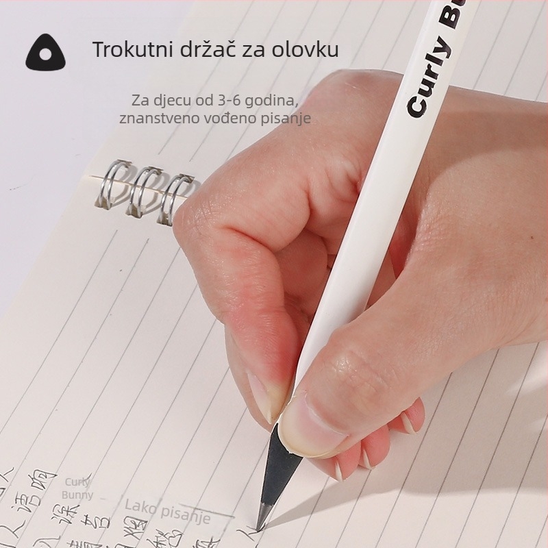 Trokutasta drvena olovka za korekciju držanja, HB, Basswood, za učenike osnovne škole