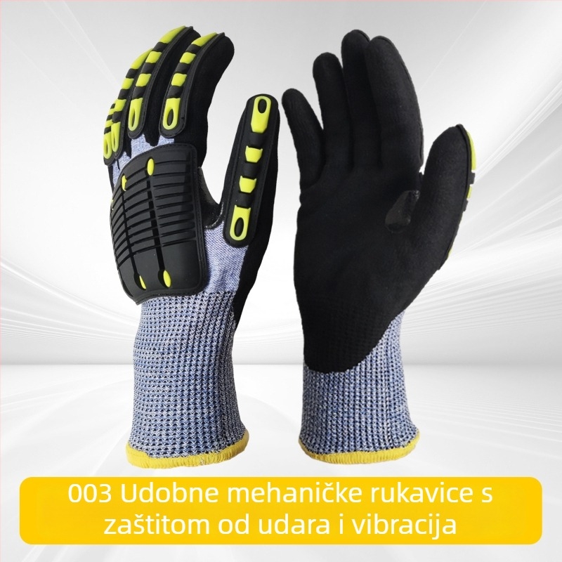 Gumene rukavice za rad s zaštitom od udara, rezanja, klizanja i habanja za naftnu i rudarsku industriju