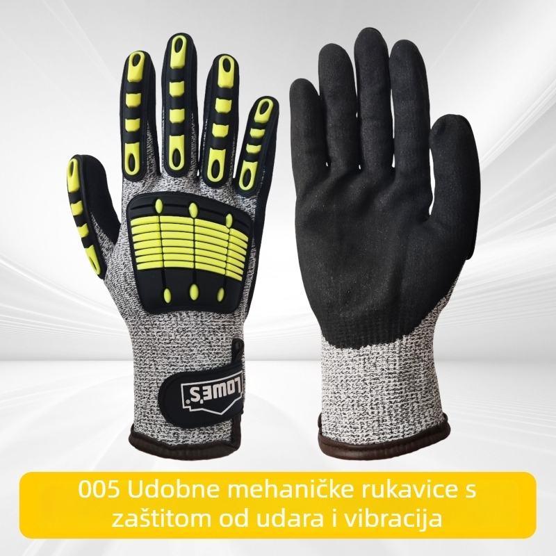 Gumene rukavice za rad s zaštitom od udara, rezanja, klizanja i habanja za naftnu i rudarsku industriju