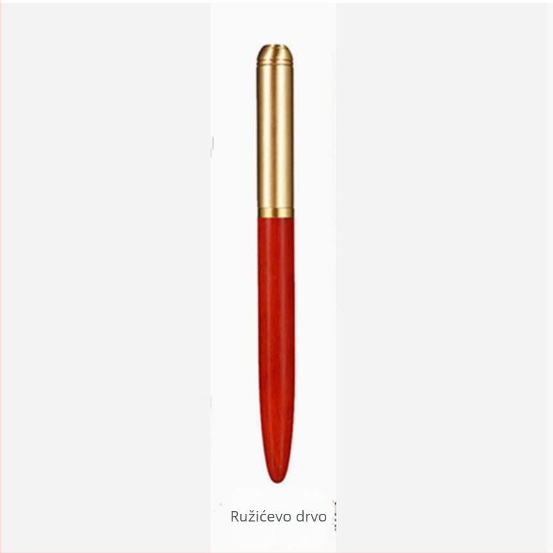 Latunsko sandalovo drveno pero, model 1-1, vrh od nehrđajućeg čelika, sustav tintne vrećice, graviranje logotipa dostupno