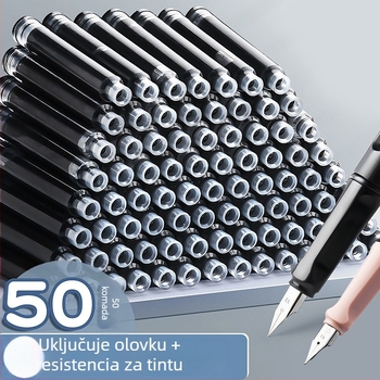 Kasete s ink-sakom za nalivpero, 50 komada, univerzalna kompatibilnost, model MN