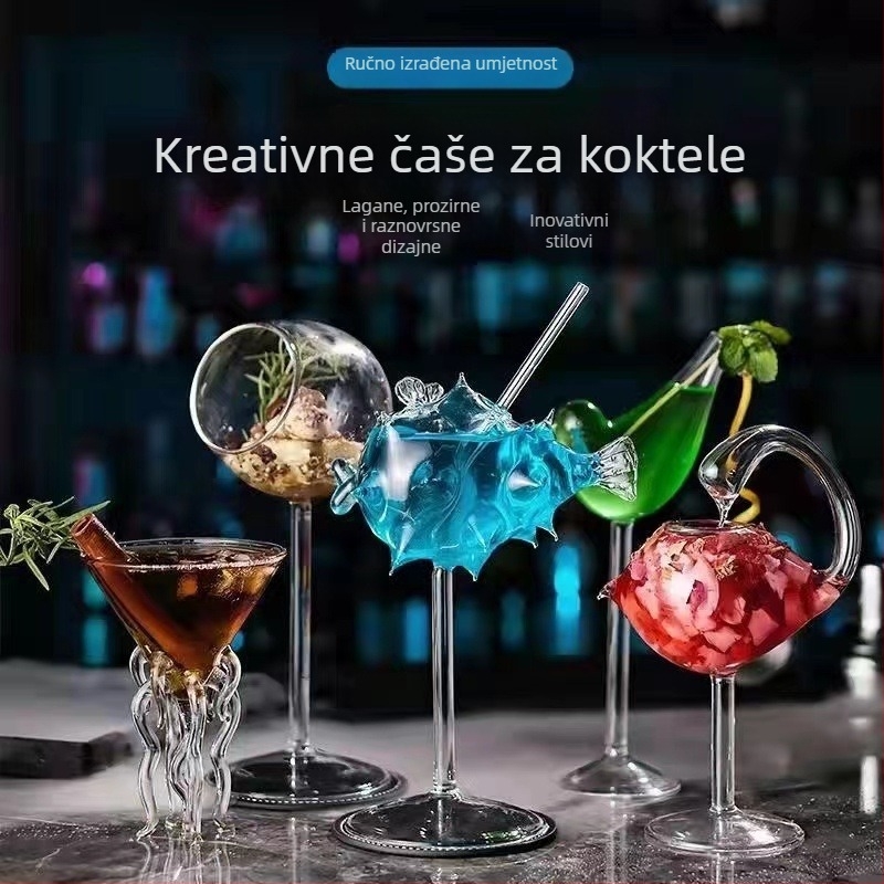Set čaša za koktel, moderni minimalistički stil, 201–300 ml, borosilikatno staklo, prilagodljivo uz logotip