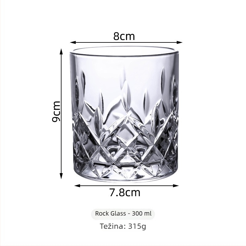 Set čaša za whisky i pivo, 300–400 ml, moderan europski stil stakla