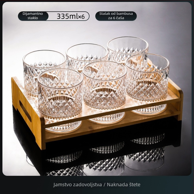 Set čaša za whisky i pivo, 300–400 ml, moderan europski stil stakla