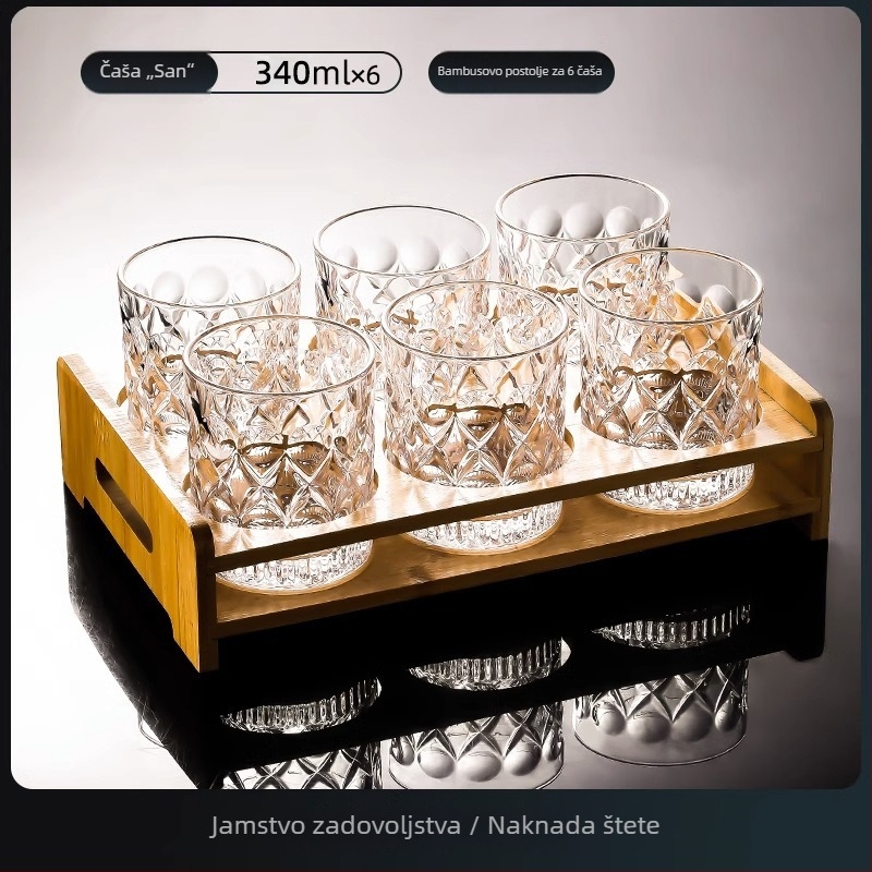 Set čaša za whisky i pivo, 300–400 ml, moderan europski stil stakla