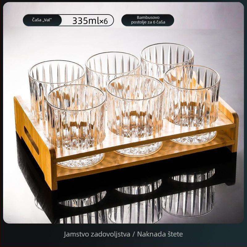 Set čaša za whisky i pivo, 300–400 ml, moderan europski stil stakla