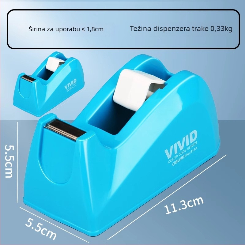 Dispenzer za ljepljivu traku – Model 814a, Plastično kućište, Širina trake do 22 mm, Neto težina 450 g