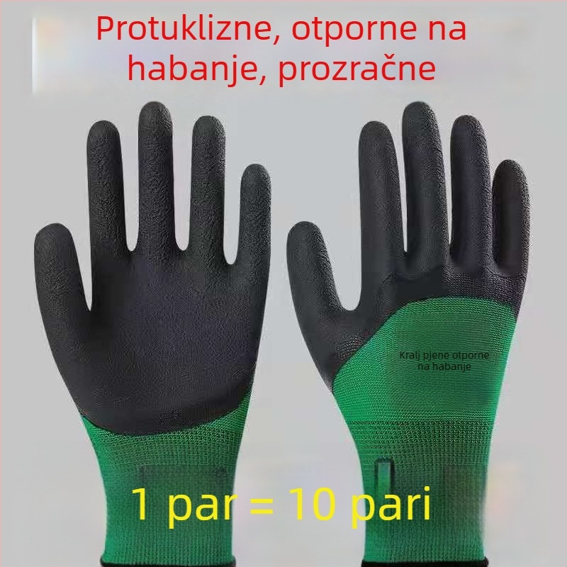 Radne rukavice za gradilište s otpornošću na habanje, antisklizne i prozračne, težina 1,0 kg