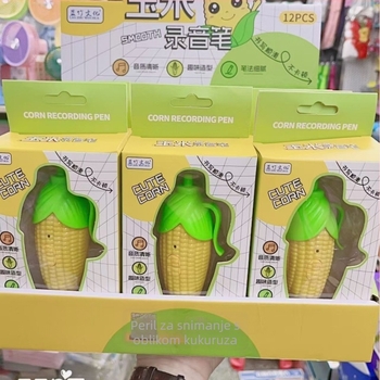 Pero za snimanje u obliku rotkvice za učenike, plastično kućište, 12 komada u kutiji, neizbrisivo, materijal vrha: drugi materijali