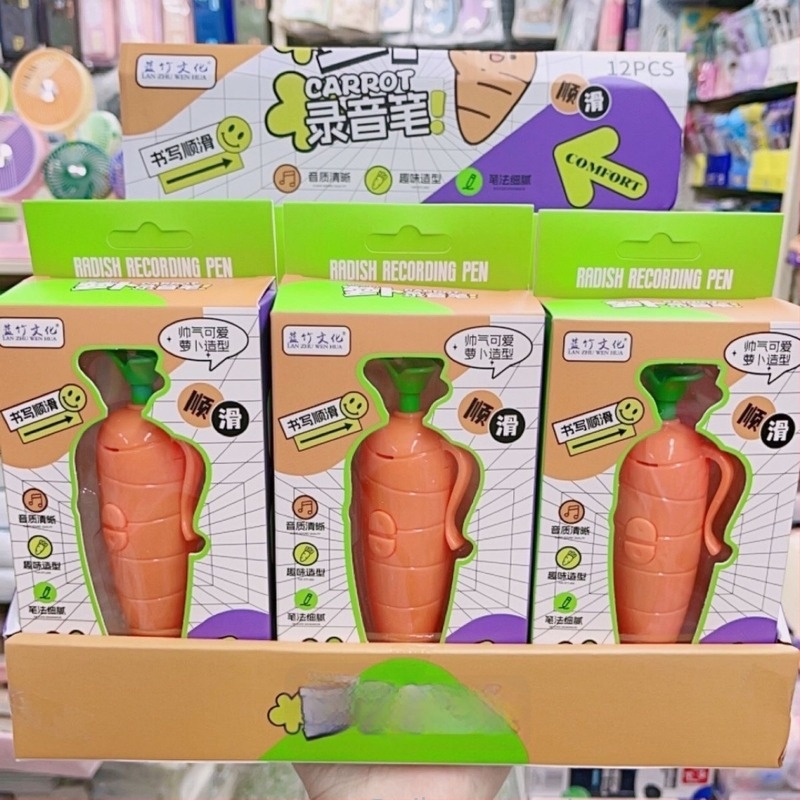 Pero za snimanje u obliku rotkvice za učenike, plastično kućište, 12 komada u kutiji, neizbrisivo, materijal vrha: drugi materijali