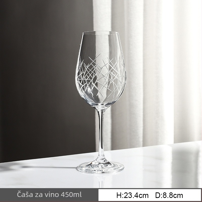 Crystalex kristalna čaša za vino s ručnim graviranjem, europski stil, za kućnu upotrebu
