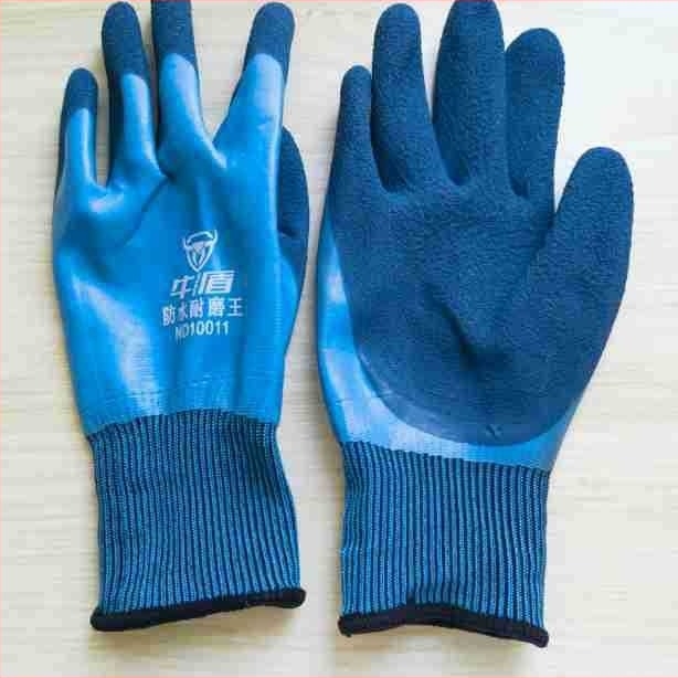 Rukavice za zaštitu na radu: otporne na ulje, vodootporne, otporne na trošenje, debeli gumeni materijal, latex; za gradilišta i tvornice