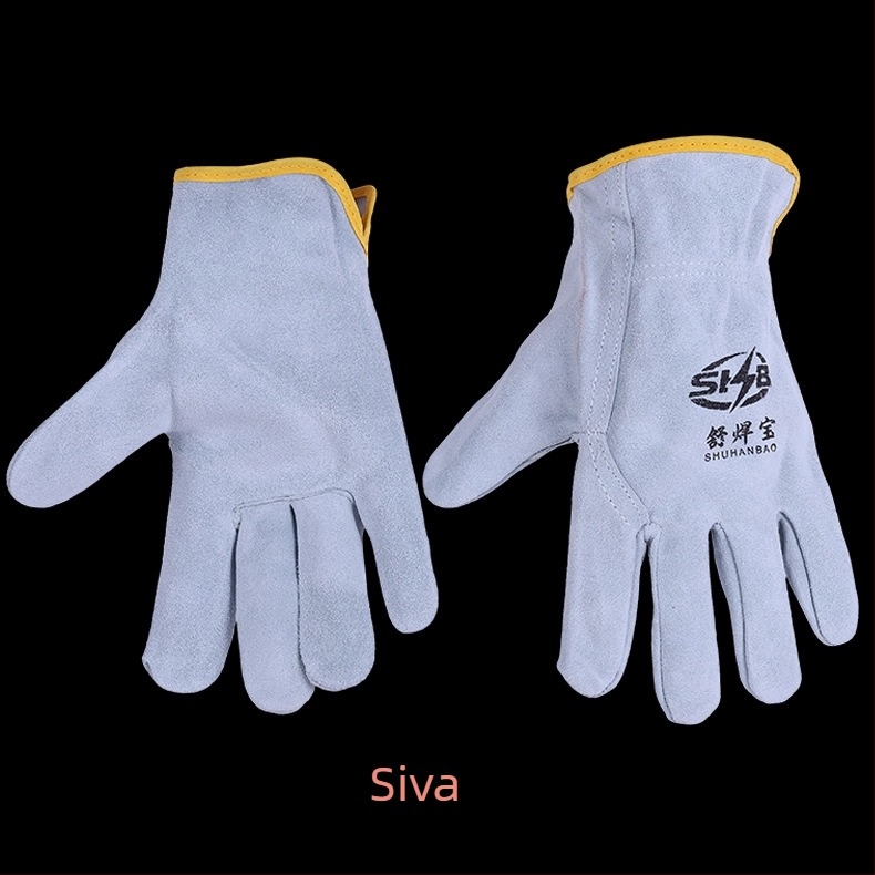 Zavarivačke rukavice od kože bivola, toplinski izolirane, otporne na habanje; za metalurgiju, lijevanje, rukovanje i elektromagnetično zavarivanje