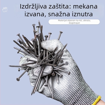 Rukavice za zaštitu od posjekotina s PVC premazom, razina 5, otporne na habanje i protuklizne, industrijske zaštite za rad u čeličanama i tvornicama stakla