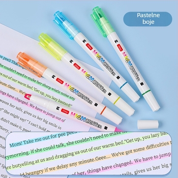 Dvostrani marker s kristalnim vrhom – model JM-9926, plastično kućište, 5 kom. u kutiji