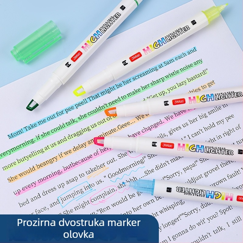 Dvostrani marker s kristalnim vrhom – model JM-9926, plastično kućište, 5 kom. u kutiji
